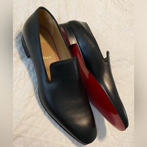 Christian Louboutin Dandelion Venetian Men’s Black Leather Loafer 43
